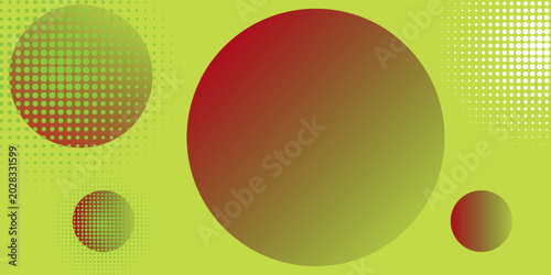Minimalist Red and Yellow-Green Pop Art Composition