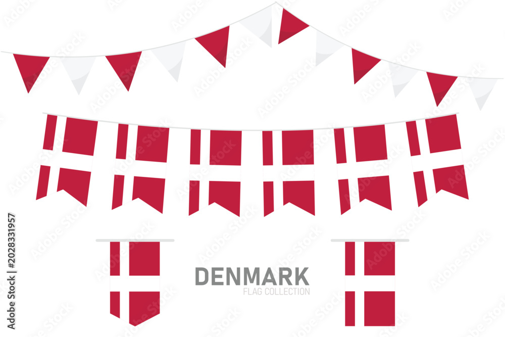 Obraz premium Denmark national flag collection, Denmark hanging flag