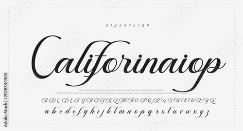 Bilde på lerret Signature script lettering font