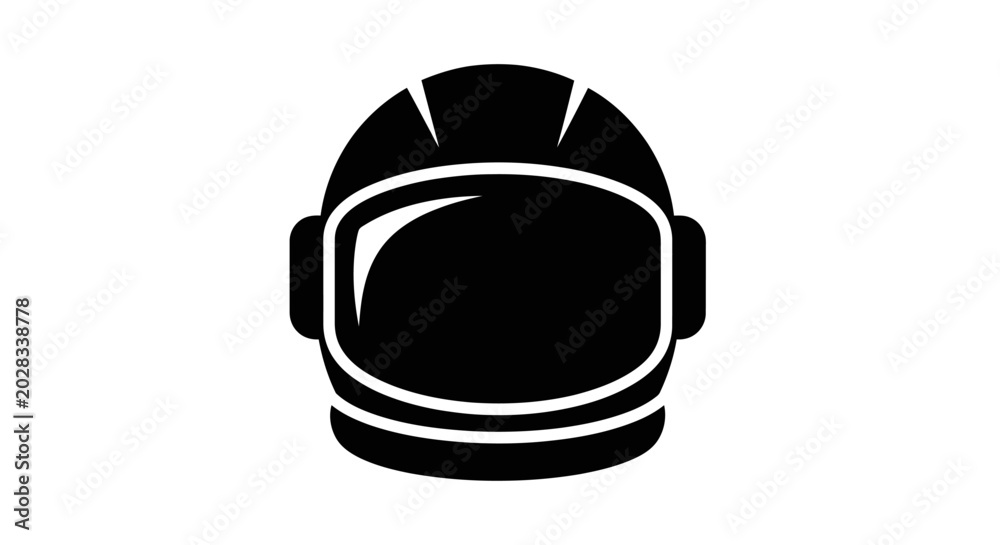 Fototapeta premium Black astronaut helmet with visor.