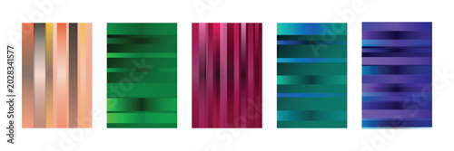 Abstract gradient stripe background set, colorful vertical and horizontal line patterns, modern geometric textures for web design and print