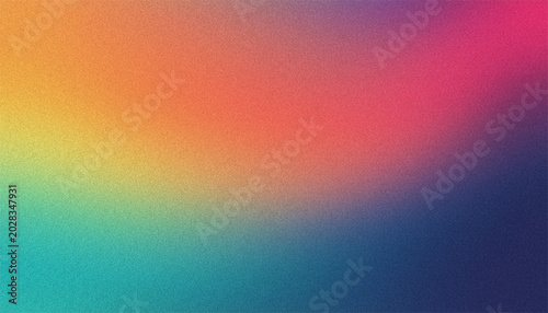 Tablou pe pânză Grainy textured background featuring vibrant holographic gradient colors with soft light diffusion creating modern artistic look