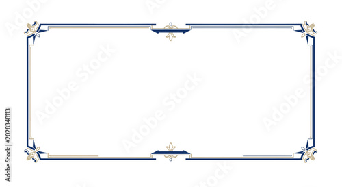 Elegant Ornate Border Design with Decorative Corners.