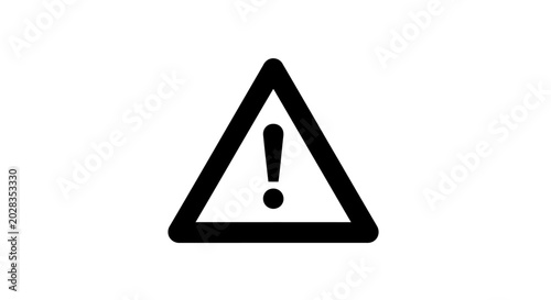 Black Exclamation Mark Warning Sign Symbol.