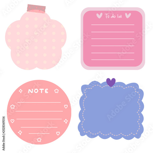 Cute pastel sticky notes and memo pads for planners and journaling inspiration