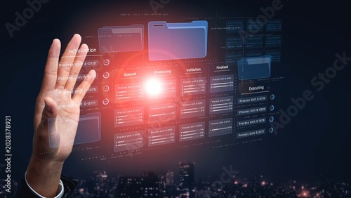 Fotografía Task management workflow dashboard visualizing to-do lists, ongoing tasks, revie