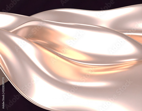 Satisfying Liquid Gold Loop: Macro cinematic shot of flowing liquid gold forming seamless elegant luxurious bright smooth wavy abstract molten radiant