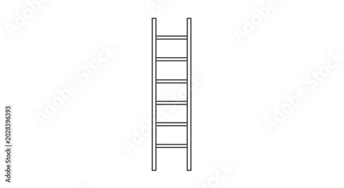 Simple illustration of a wooden ladder against a plain white background