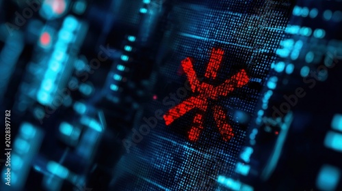 A conceptual image of a digital blacklist warning displayed on a computer screen