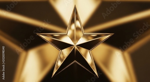 Gleaming Gold Star: Majestic Radiance, Rich Depth, and Dramatic Lighting