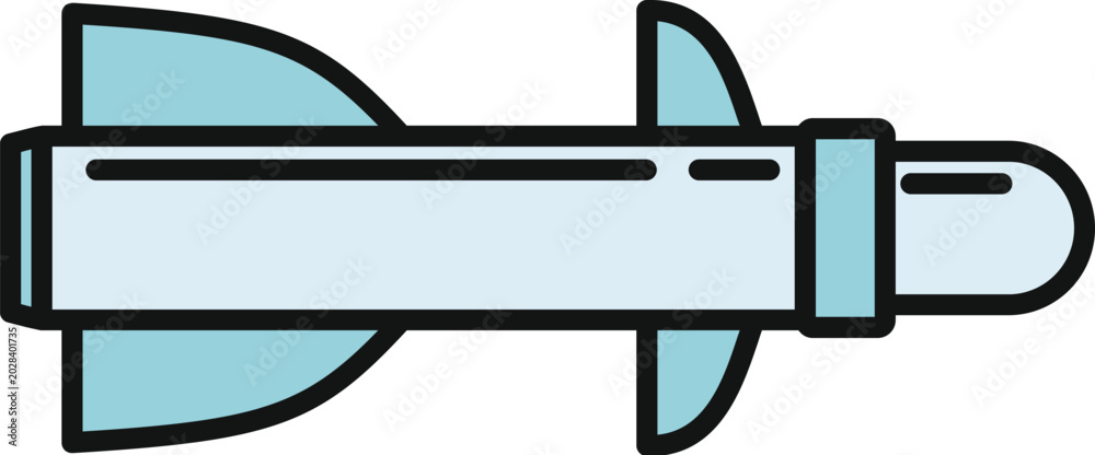 Fototapeta premium Missile rocket weapon representing war, defense, and attack