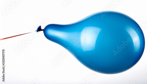 Blue Balloon Isolated On White