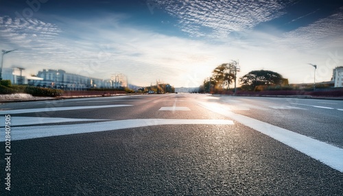 Asphalt Crossroad Image