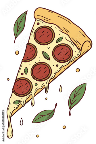 vector illustration of pizza