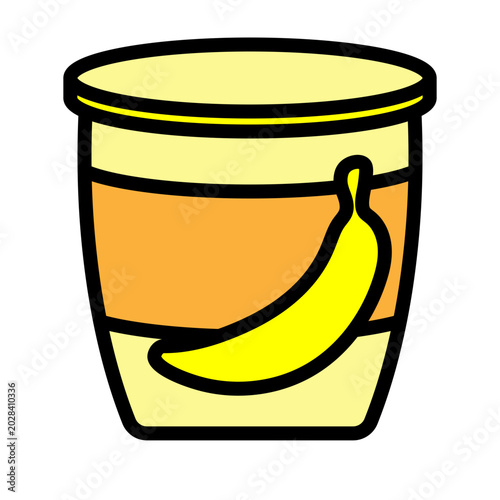 Fruit Yogurt Vector Filled Icon Design