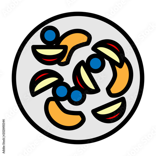 Fruit Salad Vector Filled Icon Design