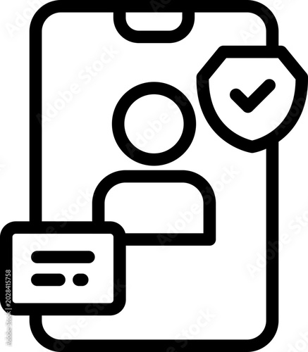 Profile Outline Icon perfect for social media needs