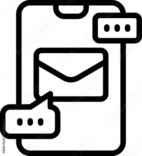 Message Outline Icon perfect for social media needs