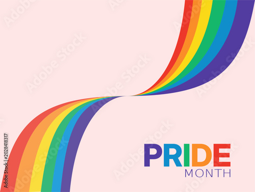 Minimal Pride Month Rainbow Design