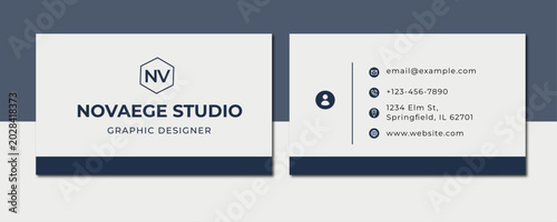 Core Stripe Identity Business Card Template – Minimal Corporate Layout
