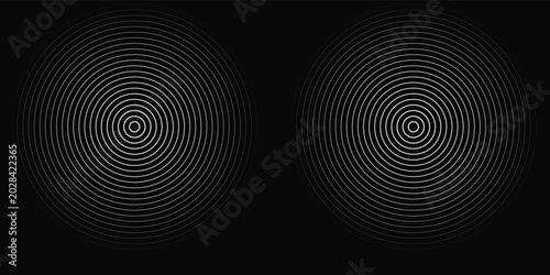 Photography Create a bold look with a centric circle background featuring vector graphics of sound waves