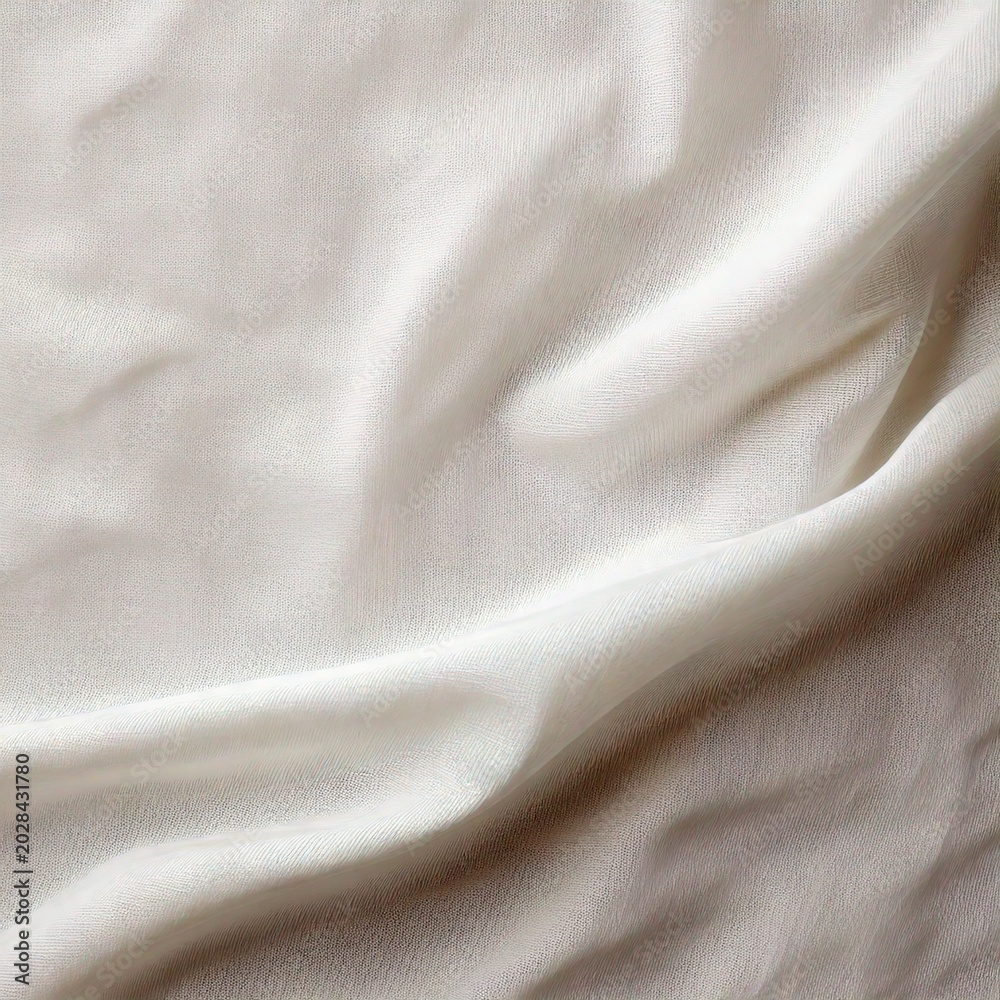 Fototapeta premium Soft white fabric texture, elegant minimal textile background