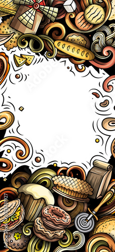 Cartoon doodle Bakery banner