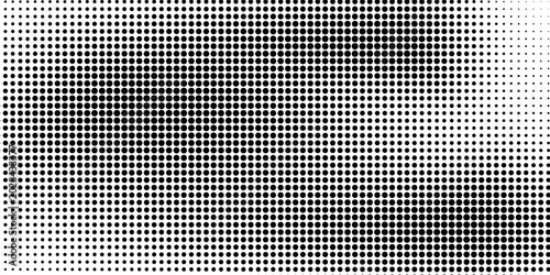 Fotografie Set of halftone dots gradient pattern texture isolated on white background