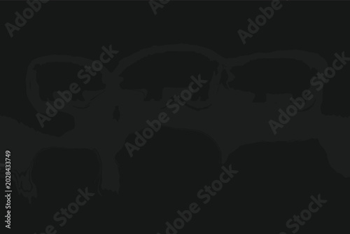 Collection of Six Diverse Pig Silhouettes Featuring Various Breeds and Sizes of Farm Animals Including Boars Sows and Piglets Ideal for Agriculture Livestock Farming and Butcher Shop Branding