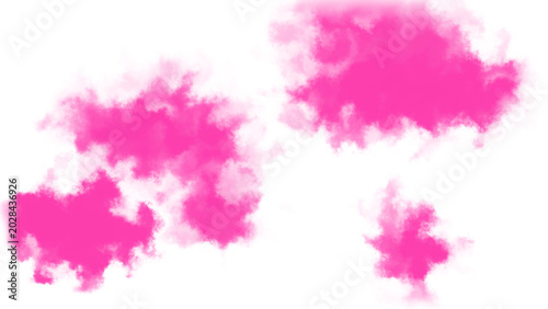 Vibrant pink smoke clouds drifting gracefully for atmospheric visual overlays