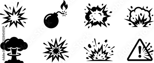 Explosion and Hazard Warning Icons
