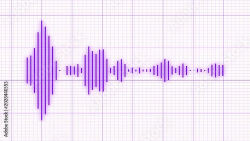 audio sound waves and technology record signal animation