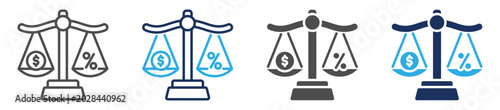 Foto financial justice icon set multiple concept