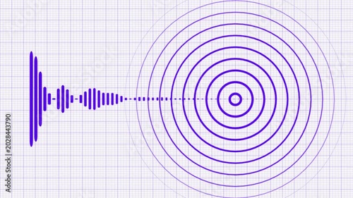 audio sound waves and technology record signal animation