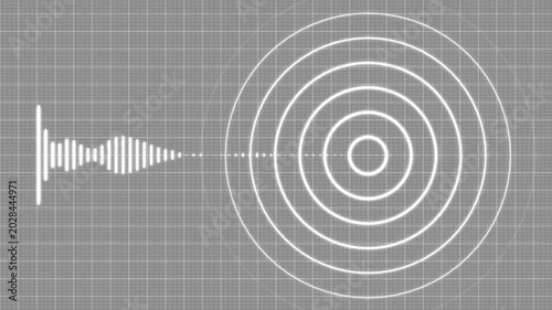 audio sound waves and technology record signal animation