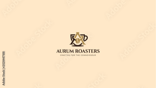Photography Aurum Roasters Coffee Logo Design Concept