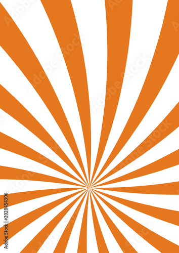 Cuadro en lienzo Radiant Sunburst Background with Orange and White Rays, Abstract Graphic Design
