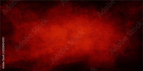 Obraz na płótnie A dark vintage grunge background features aged red stripes and textured paper pa