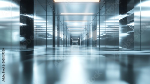 Empty modern hallway