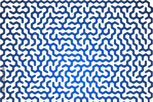 Blue and white maze pattern background