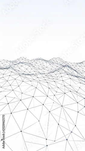Abstrakte digitale Netzwerkwellen mit Plexus-Struktur