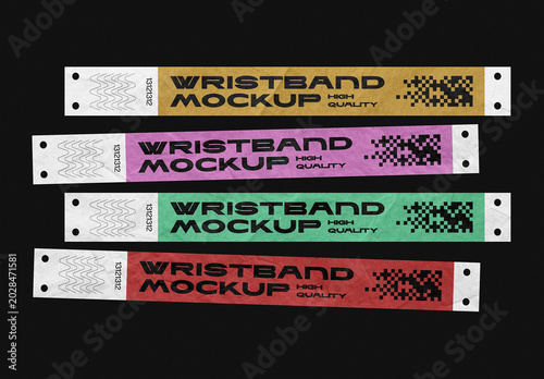 Concert Wristband Mockup – Paper Branding Presentation (PSD)