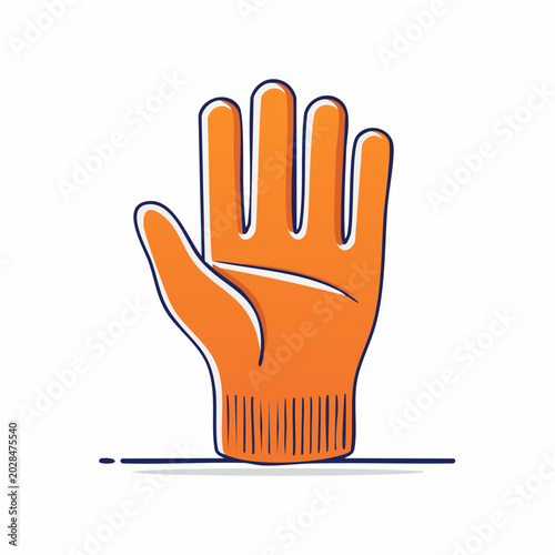 Orange Glove Illustration
