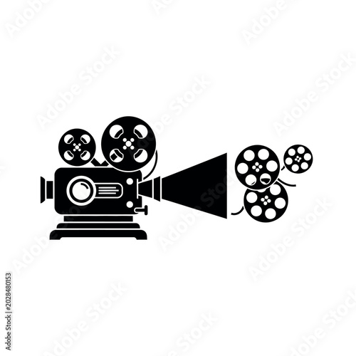 Vintage Film Projector with Reels.
