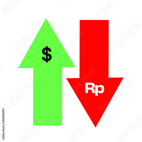 financial illustration on a black background featuring a rising green arrow with 