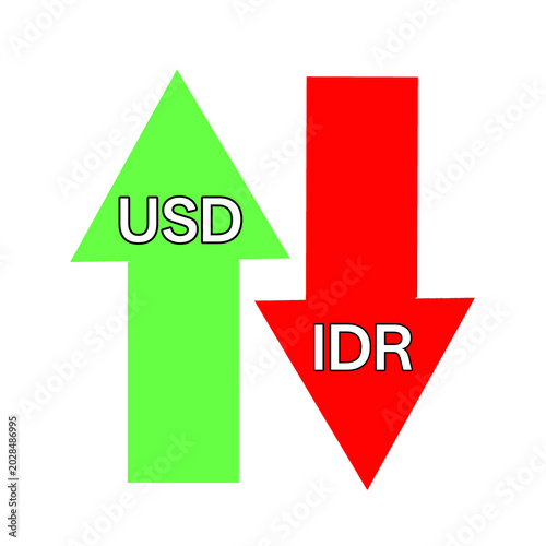 Dollar USD currency to Rupiah IDR