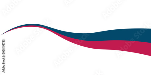 Abstract Flowing Wave Background with Blue and Pink Curves