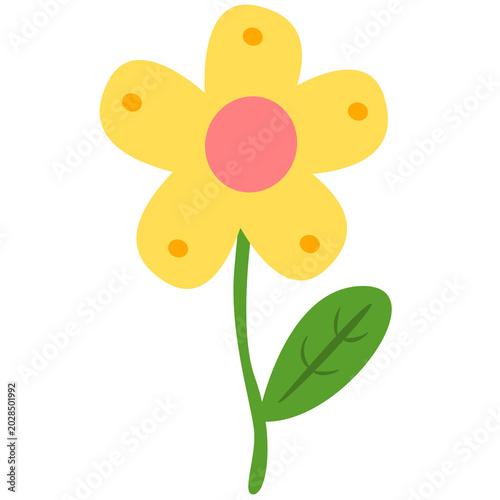 yellow flower with leaf
