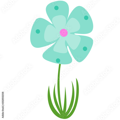 light blue flower design
