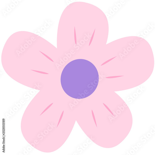 pink flower on a white background